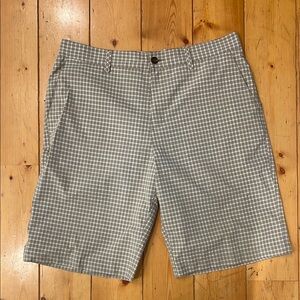 Adidas Men’s Tan Checkered Golf Shorts